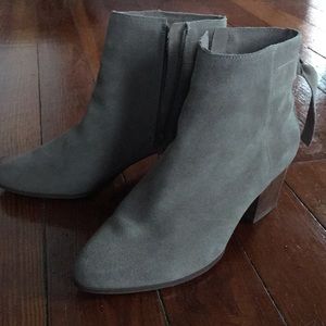 Taupe colored suede booties.  Only worn once.